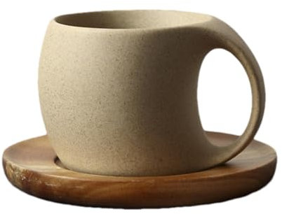 Ceramic Water Cup - Porcelain Coffee Mugs | Ceramic Insulated Simple Tea Cup | Ceramic Water Cups with Holder, Portable Ceramic Water Cups, Cute Creative Outdoor Drinking Cup for Home, Desk, School