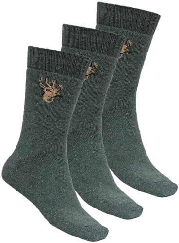 La Chasse® Thermo-Jägersocken mit Motiv Rehbock im 3er-Pack Jagdsocken für Damen und Herren von Oefele Jagdbekleidung