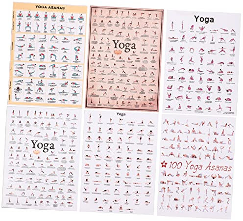 KITANDOVE Yoga-Poster Mit Posen Wanddekor Für Schlafzimmer Und Wohnzimmer Leinwanddesign Für Heimtraining