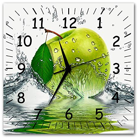 Bilder-Manufaktur BM Funk Quarz Wanduhr Funkwanduhr Funkwanduhren Funkuhr Funkuhren kein Ticken lautlos geräuschlos leise modern ohne Tickgeräusche groÃŸ XXL Wohnzimmer Küche Küchenuhr Obst 9390-1a SZ