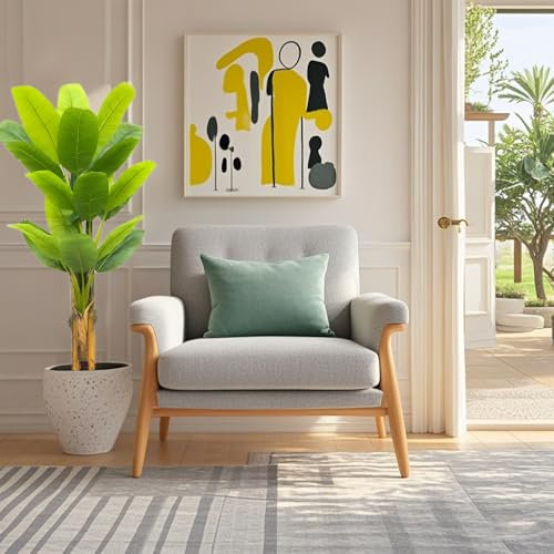 Cachpib 6.9FT/210cm Artificial Banana Plant Fake Tropical Banana Tree, Faux Plants for Indoor, Floor Plant in Pot for Home Decor in Living Room Office Bedroom