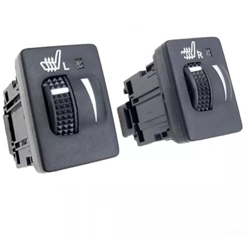 Bulevisiter 2 interruptores de calefacción de asiento, botón de control calentado, interruptor de calefacción de asiento de coche, compatible con 2015-2019, interruptor de calefacción de asiento de