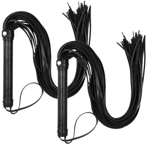Aesnoun Horse Training Roman Whip, Equestrian Faux Leather Riding Crop, 17.7 Essential Thick Equestrian Tool Floggers Whip for Training and Riding Horses for Kentucky Derby, Preakness Stakes