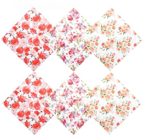 Ruaizel 6Pcs Eyeglass Cleaning Cloths, Flower Microfiber Glasses Cleaner Cloth, Eyeglass Cloth for Sunglasses Camera Lens Phones Laptops