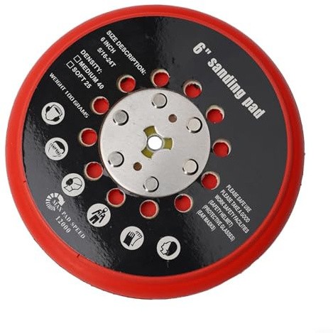 6 Inch Multi Hole Medium Sanding Pad Backup for Bosch RSM6045 Designed for Fine Sanding and Lacquer Repair with Improved Dust Extraction