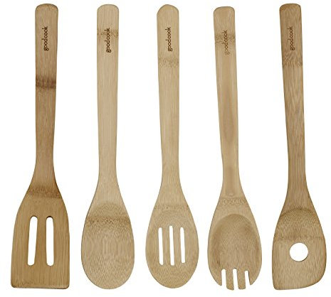 Good Cook Juego de utensilios de bambú de 5 piezas