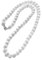 Vifaleno Elegante Jade Halskette aus natürlichem weißen Jade (10 mm), 43 cm lang mit Karabinerverschluss aus 925 Silber