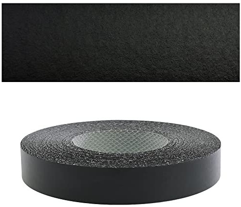 Mprofi MT® - Bordo Effetto Nero | 22mm x 5m | Facile da Applicare | Bordo Cucina | Bordo in Melaminico | Per Scaffali, Mobili e Pannelli | Bordo Termoadesivo Durevole | Spessore 0,50mm