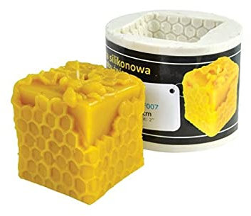 LYSON Kerzengießform Silikonform Würfel Höhe 6cm für Bienenenwachskerzen Giessform zur Kerzenherstellung Bienenwachskerzen gießen Geschenkidee