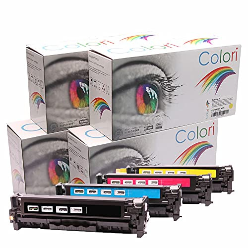 Colori Kompatibles Set 4X Toner für HP 312A 312X CF380X CF381A CF382A CF383A für HP LaserJet Pro MFP M476dn M476dw M476nw