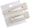 Faguo 2 pièces/Ensemble Mode Femmes Imitation Perle Pince à Cheveux Snap Barrette bâton épingle à Cheveux Accessoires de Cheveux Coiffure élégante