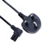 2 Pin Mains Power Lead Fig Figure 8 Right Angle Flat Cable Compatible with Samsung Panasonic JVC Philips LG Sony TV | Canon Pixma HP Brother Epson Printer | Asus Toshiba Laptop Charger UK Wall Cord 3m