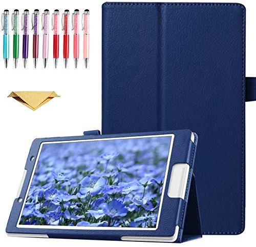 QYiD Hülle für Sony Xperia Z Tablet, Flip Leather Schutzhülle Etui Tablet Tasche mit Standfunktion für Sony Xperia Tablet Z - 10.1 Zoll Tablet, Blau