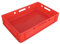 E1 Kiste 60x40x12,5 cm Metzgerkiste Lagerkiste Geschirrkiste Eurobehälter rot, grau, schwarz, blau, grün (rot)