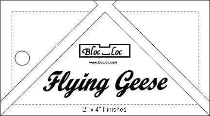 Bloc Loc Quilt-Lineal mit fliegenden Gänsen, 5,1 x 10,2 cm, 6,4 x 11,4 cm, zugeschnittene Größe für Quilter