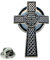 GBJUK Anstecknadel mit keltischem Kreuz, Schmetterlingsverschluss auf der Rückseite, Metall