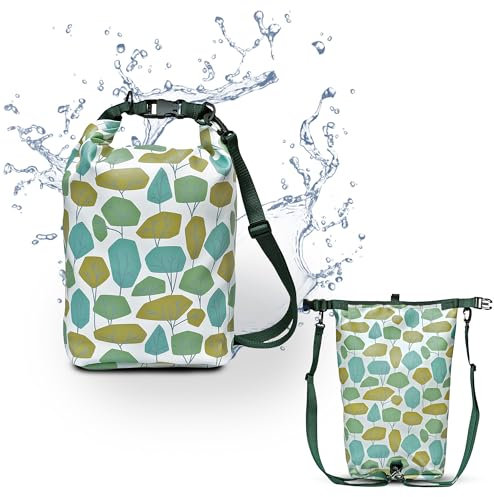 IKURI Drybag Trockentasche Rucksack Rolltop Wasserdicht aus Plane - Tasche für SUP, Surf, Kayak, Outdoor - Design Bosque