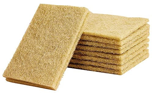 Haowul Natural Sisal Cleaning Brush Dishwashing Sponge Strong Decontamination Kitchen Cleaning Tools Towel Scouring Pad Kitchen Gadgets