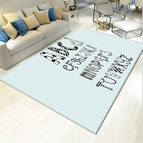 Door Mat Duck Egg Blue Black Door Mats Indoor Outdoor Polyester Rugs Living Room Decontamination Outdoor Mat Thicken Doormat Area Rugs Washable Outdoor Mats for Front Door Non Slip Carpet 80x120cm