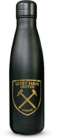 West Ham Utd 500ml Stainless Steel Vaccum Flask Thermal Bottle - Black