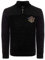 Carisma Strickpullover für Herren • Herren Troyer mit Stickerei • Angenehmer Regular Fit Pullover für Büro und Freizeit 7803 Black L