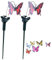 Farfalla, 2 farfalle da giardino a energia solare/a batteria, farfalle svolazzanti per giardino, cortile, piante, fiori, patio, paesaggio decorativo (colore casuale)