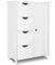 VOUNOT® Mueble Baño Armario de Suelo Auxiliar, Cajonera con 4 Cajones Armario con Puerta y Estante Ajustable, Organizador Estante de Almacenamiento para Cocina Salón, 55x30x82cm Blanco