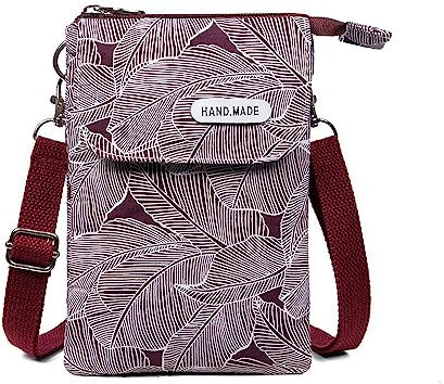 Katleay Handytasche Zum Umhängen, Handy Umhängetasche, Tasche, Umhängen, Multifunktionale, Damen, Mit Schultergurt, für Alltag, Schule, Einkauf (Lila)