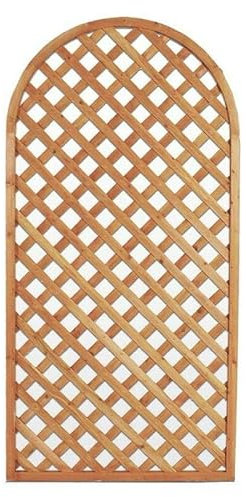 La zappa Panneau grillé Patio Arc en bois tropical naturel pour clôture jardin et terrasse