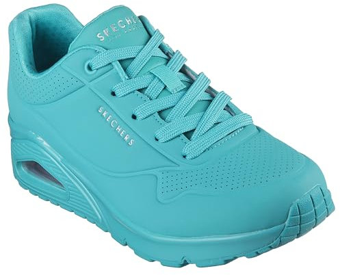 Skechers Damen on Air UNO Stand AUF Luft, Türkisfarbenes Durabuck-Mesh, 35.5 EU