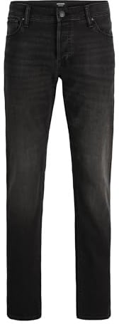 JACK & JONES Male Men's Regular Fit Jeans Comfort Stretch | Mid Rise, Zip Closure | Durable Fabric