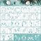 MWOOT 26 Stück Tier Alphabet Schablonen Stencils, Wiederverwendbares Initial Letter Malerei Vorlage Bemalen, DIY Schablone Malen an Wand, Lern Material, Geschenkkarte, Notizbuch(10,16x10,16CM)