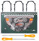 Oulisen 30,5 cm Sägekette 3/8 Zoll LP-Teilung, 0,1 cm Stärke, 45 Treibglieder, passend für Dewalt DCCS620, Echo und mehr, DWO1DT612 Kettensäge und mehr, S45 (3 Ketten 2 Feilen)