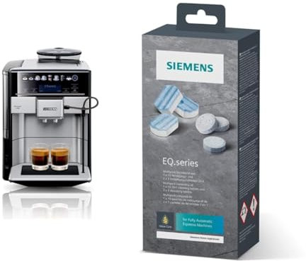 Siemens Kaffeevollautomat EQ.6 plus s700 TE657503DE & Multipack TZ80003A, Inhalt: 1 x 10 Reinigungstabletten (je 2,2 g)