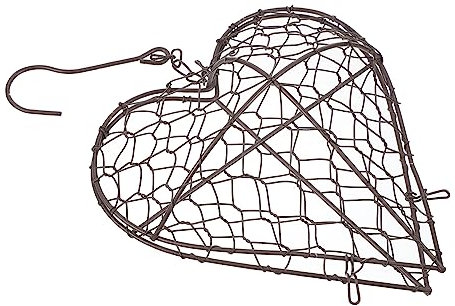 GARVALON Eisen Hängender Blumenkorb Herzform Wand Pflanzgefäß Platzsparend Heimdekoration Für Sukkulenten