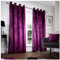 Soft Fully Lined Thermal Insulated Door Curtains | Crushed Velvet Eyelet Ring Top Curtains | Energy-Efficient Drapes For Bedroom & Living Room | Crushed Velvet Curtains 66X90 Inch, Aubergine