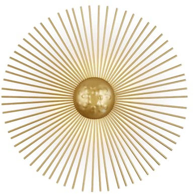 SSNCcNC LED Wandleuchte Innen Modern Sonnenform Design Wandlampe 8W Kreativ Golden Eisen WandleuchtenWarmweiß 3000K Wohnzimmer Schlafzimmer Treppenhaus Flur,30cm