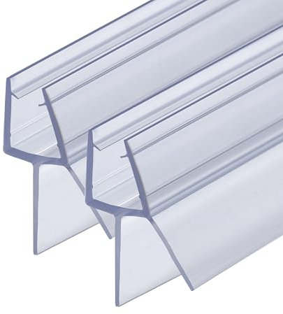 QOROCO Duschdichtung 2x 100cm für 4-6mm Glastüren, Ersatzdichtung Duschtür für alle Duschtüren, Dusche, Duschkabinen, Badewanne, Wasserabweisende Duschdichtungen, Einfache Installation