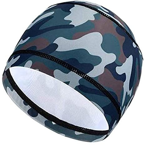 WALFREW Cuffia da Nuoto Cappellini da Ciclismo Unisex Traspirante Quick Dry Pirate Hat Heat Moisture Wicking Sunshade Head Cover Stretto Piscina(C)