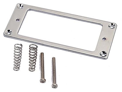 SHOWERORO Hochwertiger Humbucker Pickup Montagering Flachstahl Dicke Metallrahmen Gitarre Silber Mini Frame Innenmaß Stabile Flache Pickup Abdeckung Für Kurze Humbucker Einbau
