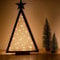 Weihnachtsbäume aus Holz mit Lichtern, LED Tannenbaum Lampe Lichterkette beleuchtet Weihnachtsbeleuchtung Baum Lichter, Weihnachtsdeko für Wohnzimmer, Büro, Esszimmer,Kaminsims (39,5 x 24 cm)