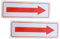 SOLUSTRE Panneau De Flèche En Aluminium 2 Pièces Panneau De Route En Métal Flèche Droite Panneau De Direction Flèche Directionnelle Décor Pour L'Extérieur