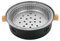 Parrilla portátil de carbón, parrilla de carbón, mini parrilla de carbón multifuncional, parrilla de carbón redonda sin humo, para picnic en casa, camping (negro)