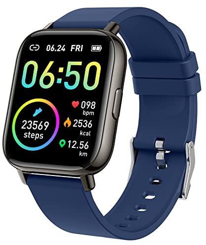 Jugeman Smart Watch da donna e uomo, touch screen HD con chiamate Bluetooth