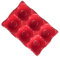 HOMSFOU 6 Rangement d'œufs de cuisine Range-œufs pour réfrigérateur Range-œufs en céramique congélateur machine à glaçons carton coquetier en céramique conteneur de stockage d'oeufs rouge
