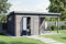 Finnhaus Wolff WPC Gerätehaus Belana 5629 28 Gerätehaus aus Holz/Kunststoff in Grau, Geräteschrank mit 28 mm Wandstärke inklusive Schleppdach Gartenhaus