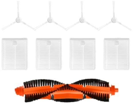 Lot de 9 pièces de rechange for aspirateur robot Xiaomi E10, E12, B112, brosse latérale principale, filtre Hepa