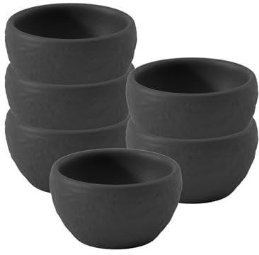 Villeroy & Boch - Manufacture Rock Eierbecher 6er Set Schwarz, Spülmaschinenfest, Matte Schieferoptik, Modernes Design, Als Shotglas/Schnapsglas Verwendbar, Premium Porzellan