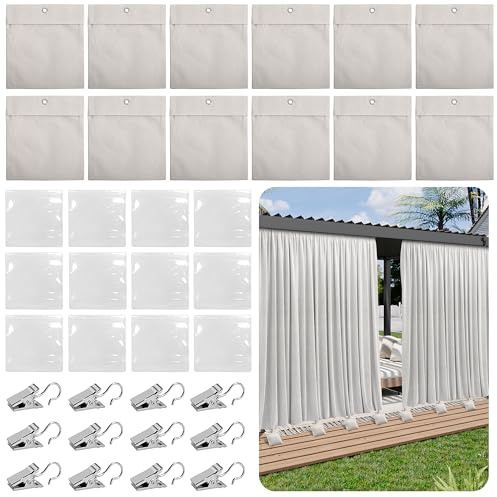 GIONAR 12er Set Gewichtstasche für Außenvorhänge-Tragbare Gewicht Tasche-Outdoor-Vorhang Sandsack-Schwerlast Drapery Gewichte für Pavillon Drapes Cabana Gazebo Garten Zelte Tischdecken