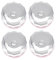 Lot de 4 flacons vides de vernis à ongles et de crème pour les yeux Bouteilles en plastique compactes pour cosmétiques Pots à crème réutilisables pour produits de soins de la peau
